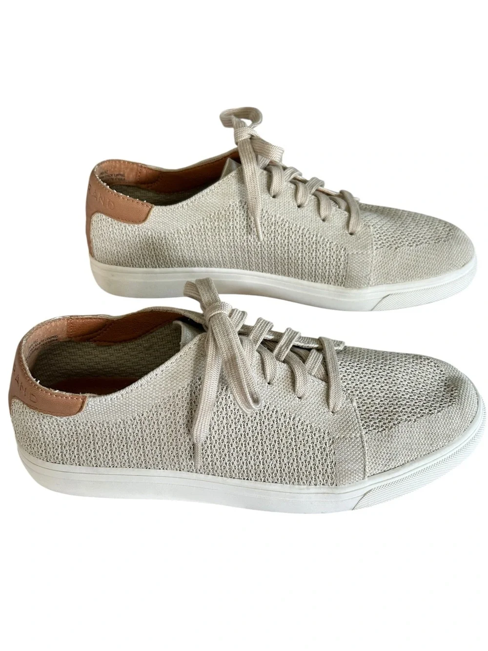 Lucky Brand Leigan  Two Tone Knit Woven Sneaker in Stucco Women Size 10